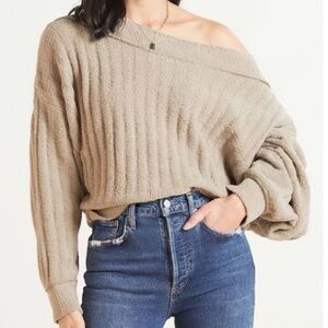 Free People Women's Cabin Fever Pullover. Gray/Tope Color. Size XS
